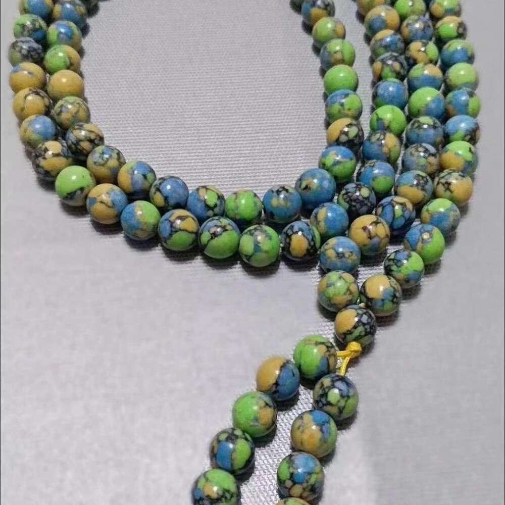 Turquoise 8 Mm 108 Beads Bracelet B 5 D 4